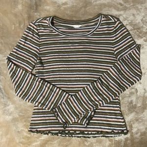 Aeropostale Striped Long Sleeve Shirt